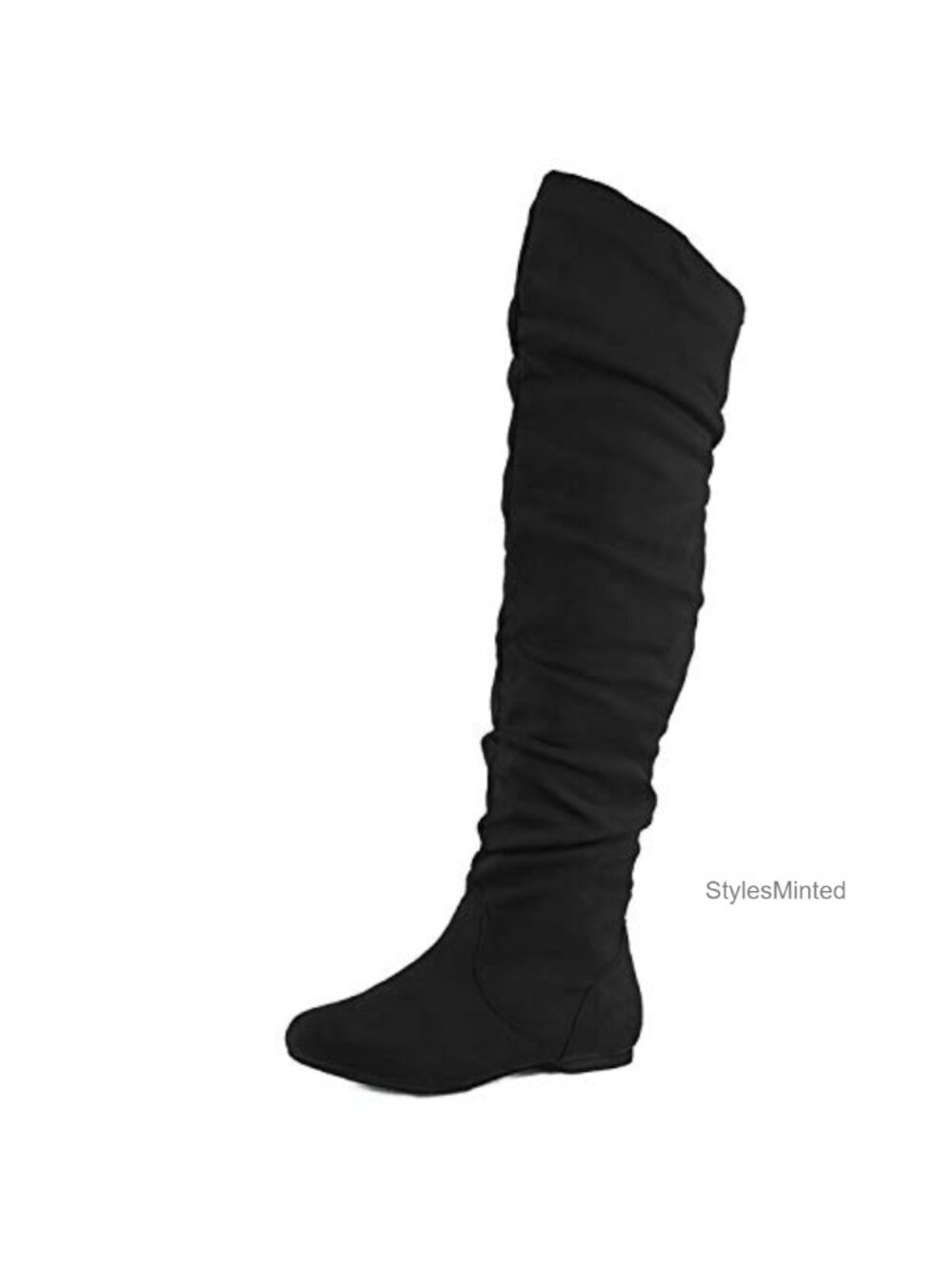 Women's Over-The-Knee Hiking Boots Flat Slip-On Synthetic